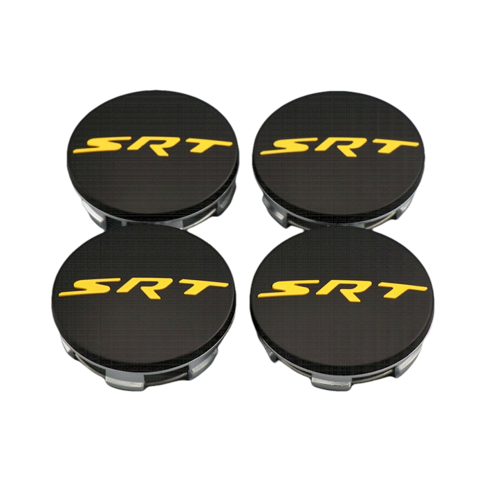 SRT Center Caps DODGE CHALLENGER SRT Center Caps DODGE CHARGER SRT Center Caps DODGE DURANGO SRT Center Caps JEEP Grand Cherokee SRT Center Caps CAP SRT SATIN BLACK YELLOW JACKET