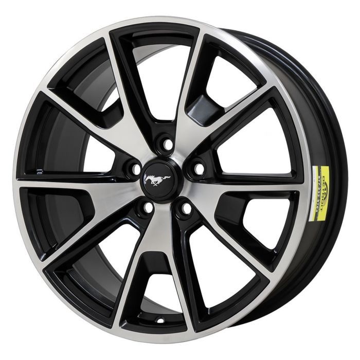 Ford Mustang Wheel Rim Machined Black 10035 (F) Stock Factory OEM Replacement