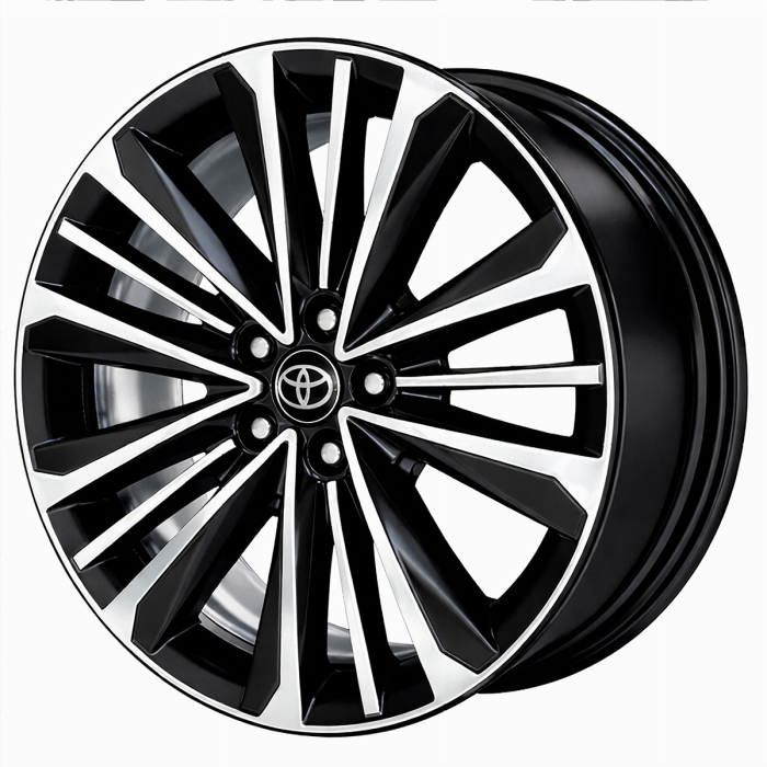 Toyota Grand Highlander Wheel Rim Polish Clad Black 10527-PCBPC-A Stock Factory OEM Replacement