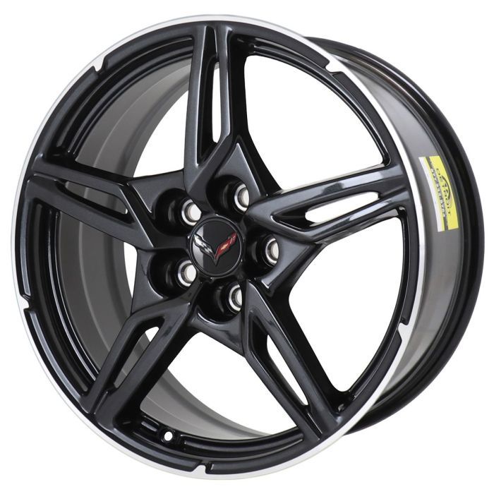 Chevrolet Corvette Wheel Rim Machined Black 14007 (F) Stock Factory OEM Replacement