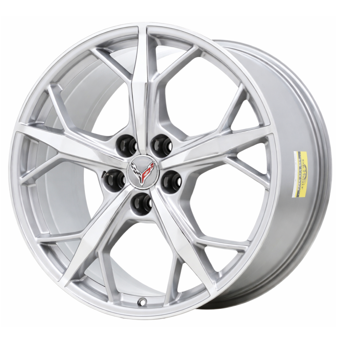 Chevrolet Corvette C8 Wheel Rim Machined Silver 14012 (R) Stock Factory OEM Replacement