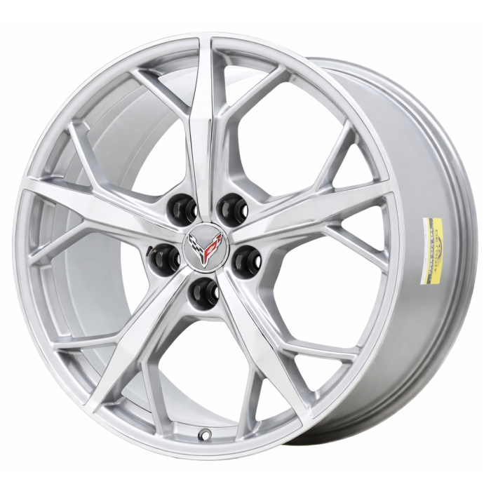 Chevrolet Corvette C8 Wheel Rim Machined Silver 14011 (F) Stock Factory OEM Replacement
