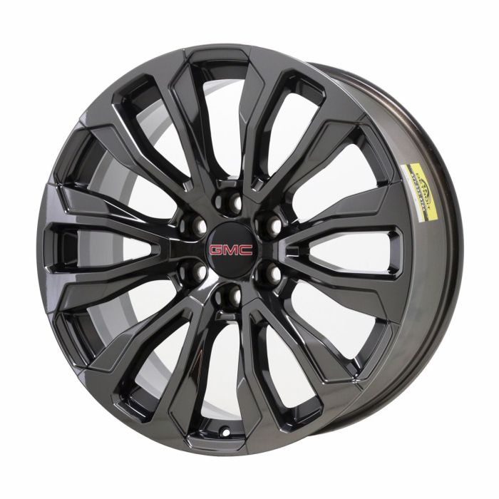 GMC Yukon Wheel Rim PVD Black Chrome 14025 Stock Factory OEM Replacement
