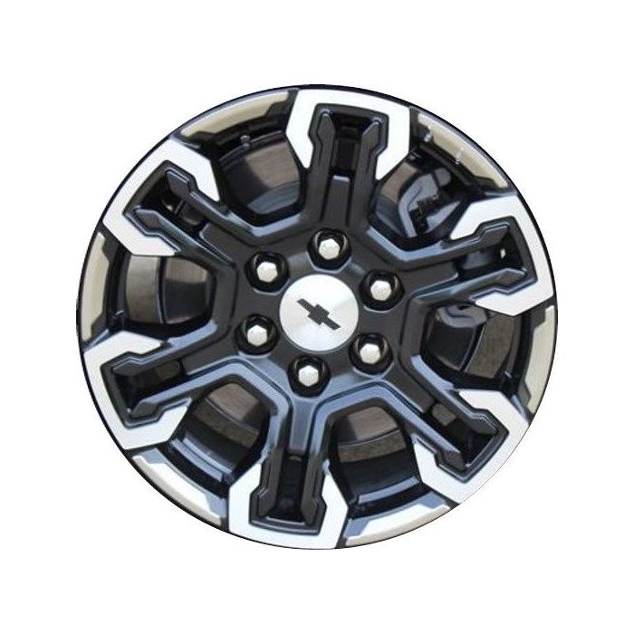 Chevrolet Silverado 1500 Wheel Rim Machined Black-Beige 14089 Stock Factory OEM Replacement