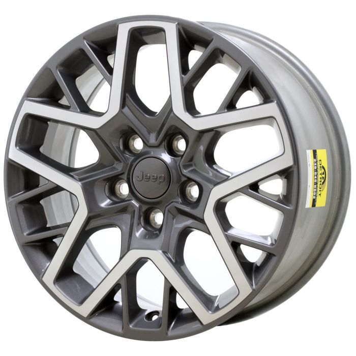Jeep Wrangler Wheel Rim Machined Grey 22WRANGLER18 Stock Factory OEM Replacement