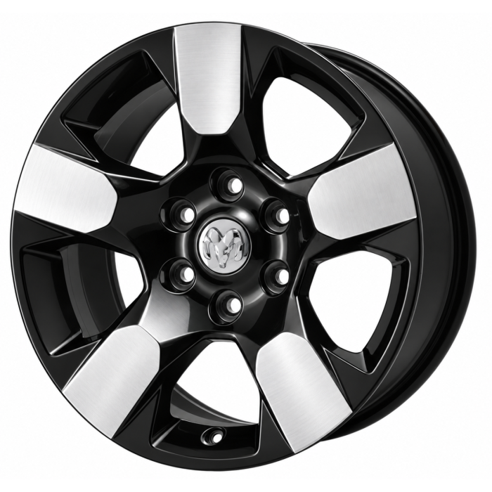 Dodge Ram 1500 Wheel Rim Machined Gloss Black 2669 Stock Factory OEM Replacement
