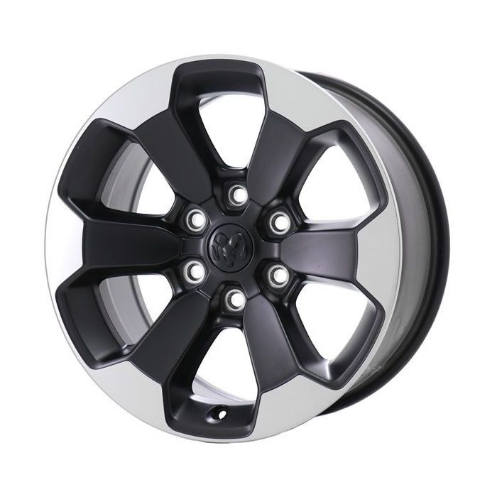 Dodge Ram 1500 Wheel Rim Machined Lip Black 2671 Stock Factory OEM Replacement
