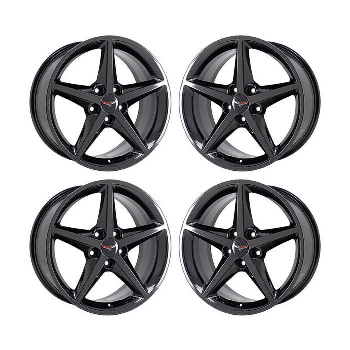 Chevrolet Corvette Wheel Rim PVD Black Chrome 5486 (F) Stock Factory OEM Replacement