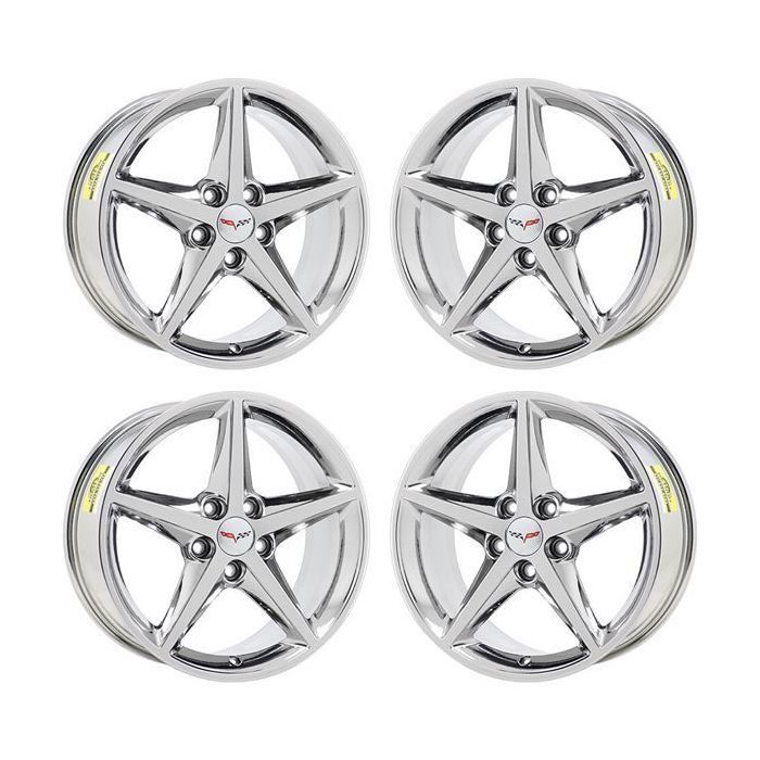 Chevrolet Corvette Wheel Rim PVD Bright Chrome 5486 (F) Stock Factory OEM Replacement