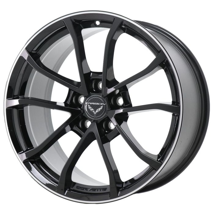 Chevrolet Corvette Wheel Rim Machined Lip Black 5599 (R) Stock Factory OEM Replacement