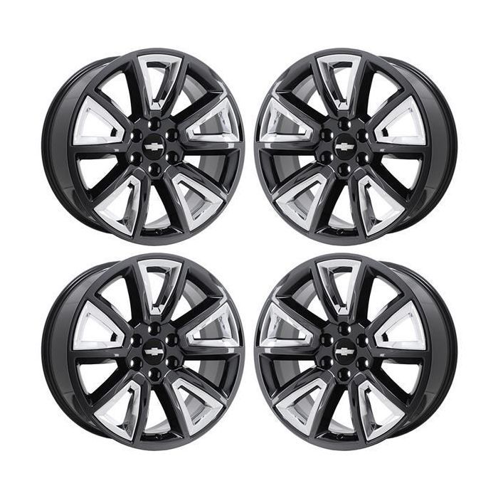 Chevrolet Silverado 1500 Wheel Rim PVD Black Chrome 5696 Stock Factory OEM Replacement