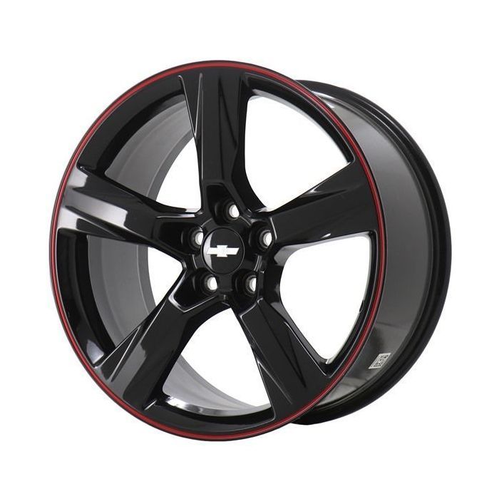 Chevrolet Camaro Wheel Rim Red Stripe Gloss Black 5760 (F) Stock Factory OEM Replacement