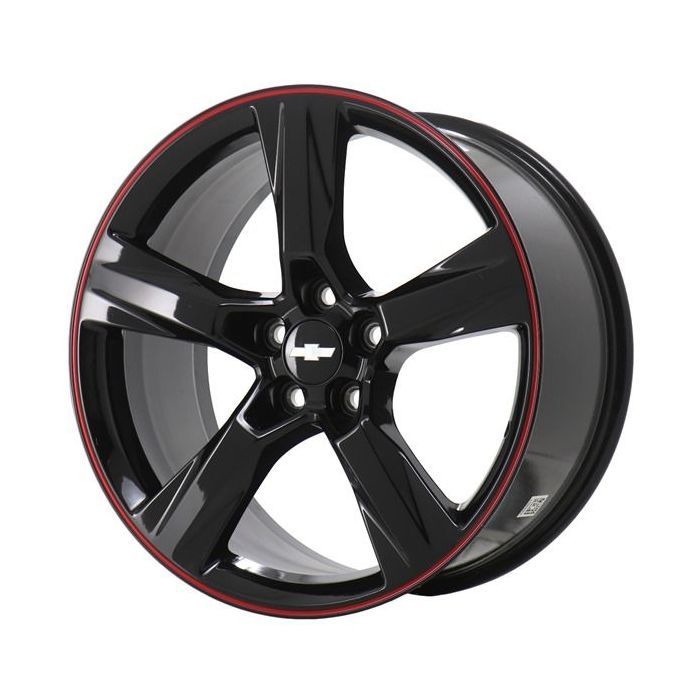 Chevrolet Camaro Wheel Rim Red Stripe Satin Black 5764 (R) Stock Factory OEM Replacement