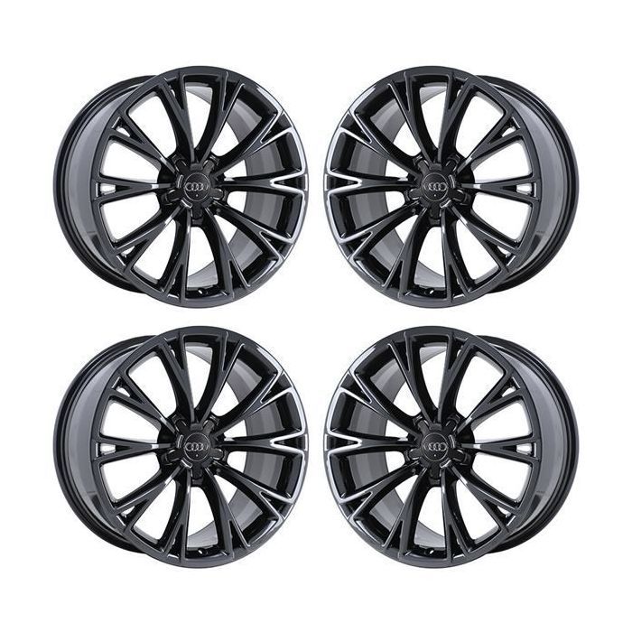 Audi A8 Wheel Rim PVD Black Chrome 58870 Stock Factory OEM Replacement