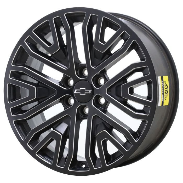 Chevrolet Silverado Wheel Rim Machined Black 5906 Stock Factory OEM Replacement
