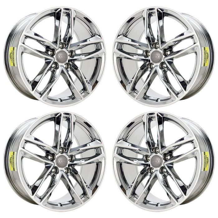 Audi A4 Wheel Rim PVD Bright Chrome 59124 Stock Factory OEM Replacement