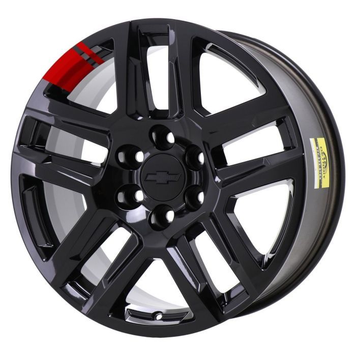 Chevrolet Silverado 1500 Wheel Rim Gloss Black - Red Line 5913 Stock Factory OEM Replacement