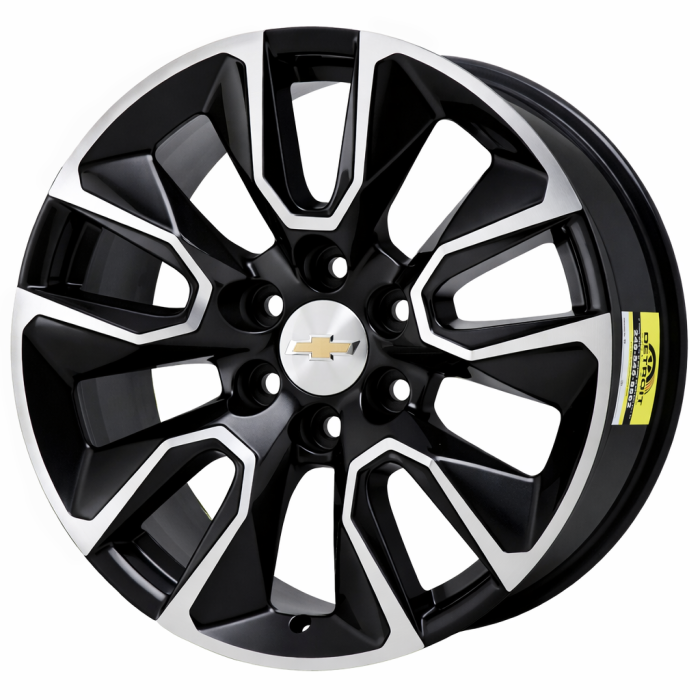 Chevrolet Silverado 1500 Wheel Rim Machined Black 5915 Stock Factory OEM Replacement