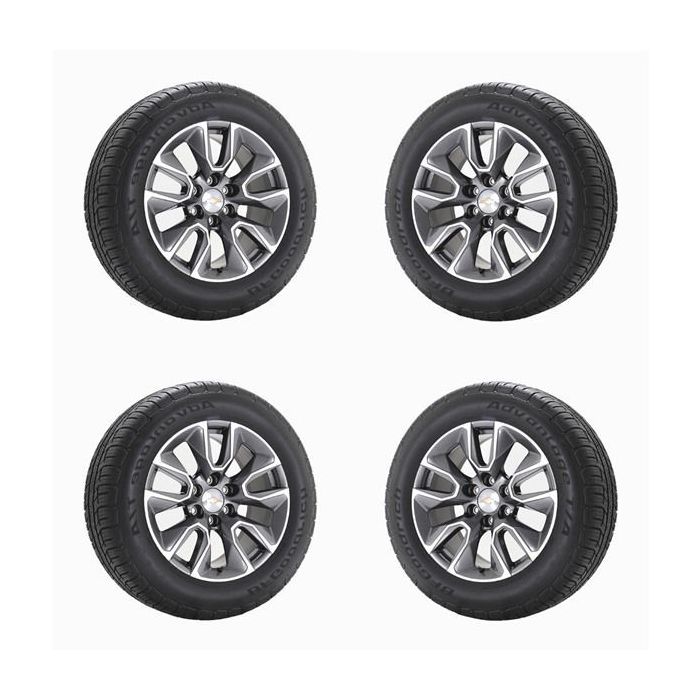 Chevrolet Silverado 1500 Wheel and Tire Sets-Wheel and Tire Packages-Wheel & Tire Sets-Wheel & Tire Packages-Wheel and Rim Sets-Wheel and Rim Packages-Wheel & Rim Sets -Wheel & Rim Packages Machined Grey 5915