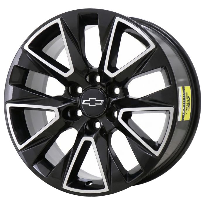 Chevrolet Silverado 1500 Wheel Rim Machined Black 5919 Stock Factory OEM Replacement