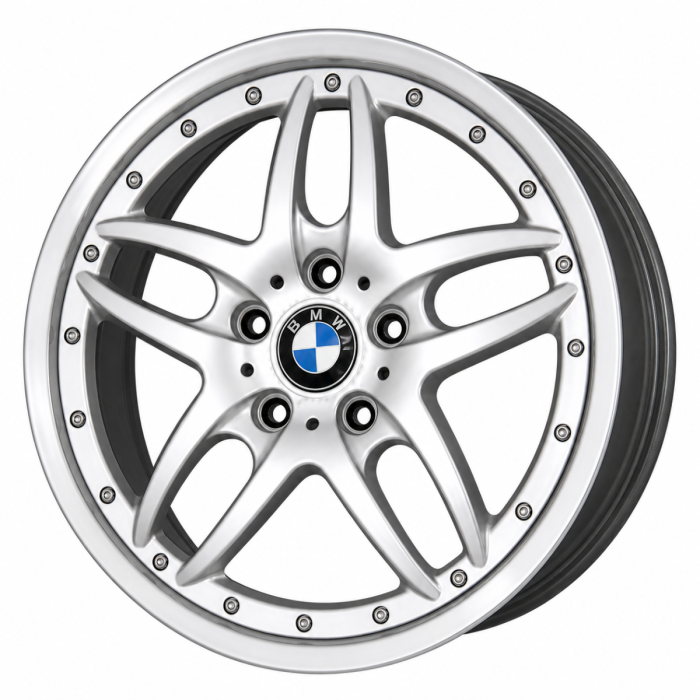BMW 330i Wheel Rim Machined Lip Silver 59466 (R) Stock Factory OEM Replacement