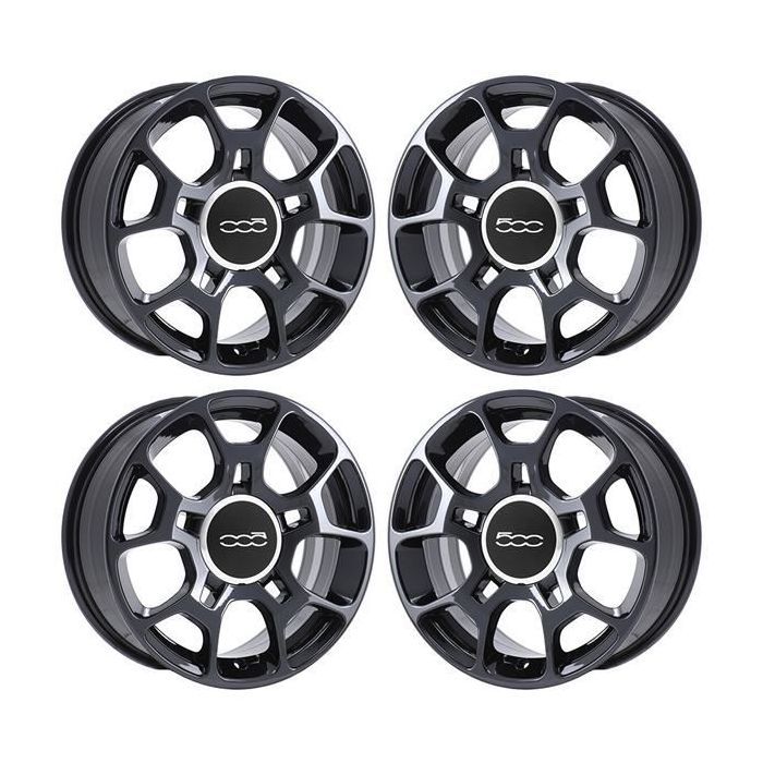 Fiat 500 Wheel Rim PVD Black Chrome 61663 Stock Factory OEM Replacement