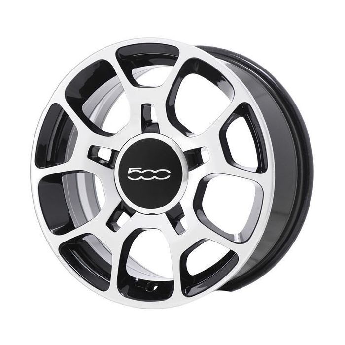 Fiat 500 Wheel Rim Machined Black 61663 Stock Factory OEM Replacement