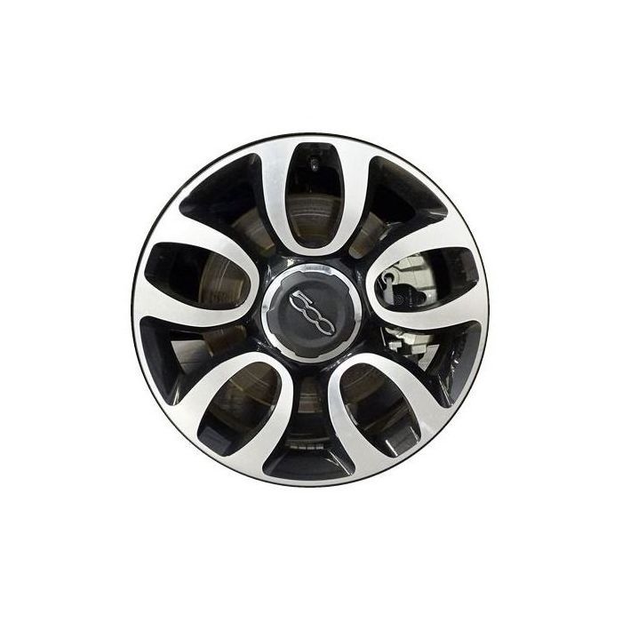 Fiat 500 Wheel Rim Machined Black 61672 Stock Factory OEM Replacement
