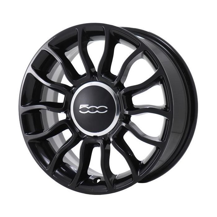 Fiat 500 Wheel Rim Gloss Black 61673 Stock Factory OEM Replacement