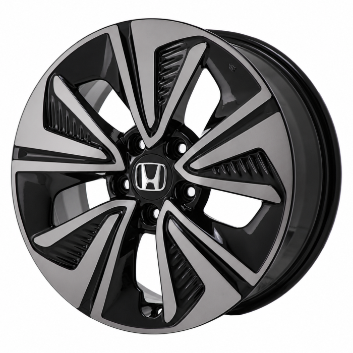 Honda Civic Wheel Rim Machined Black Smoked Clear 64098 Stock Factory OEM Replacement