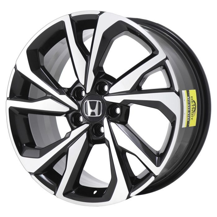 Honda Civic Wheel Rim Machined Black 64108 Stock Factory OEM Replacement