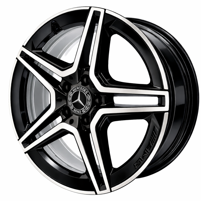 Mercedes-Benz E350 Wheel Rim Machined Black 65581 Stock Factory OEM Replacement