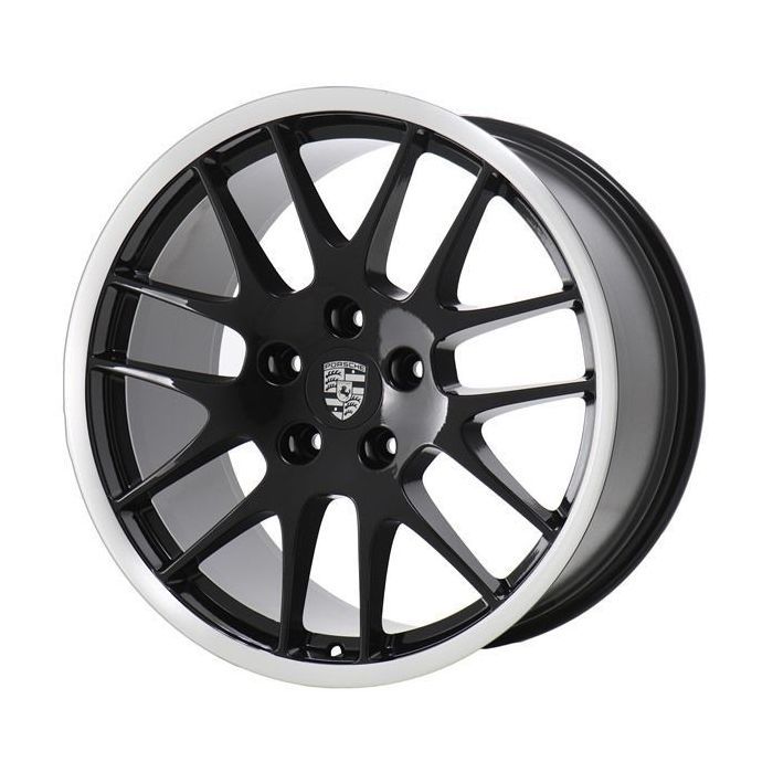 Porsche Panamera Wheel Rim Polished Lip Black 67393 (R) Stock Factory OEM Replacement