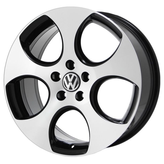 Volkswagen Golf Wheel Rim Machined Black 69822 Stock Factory OEM Replacement