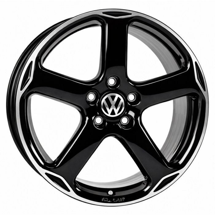 Volkswagen Golf Wheel Rim Machined Lip Black 69858 Stock Factory OEM Replacement