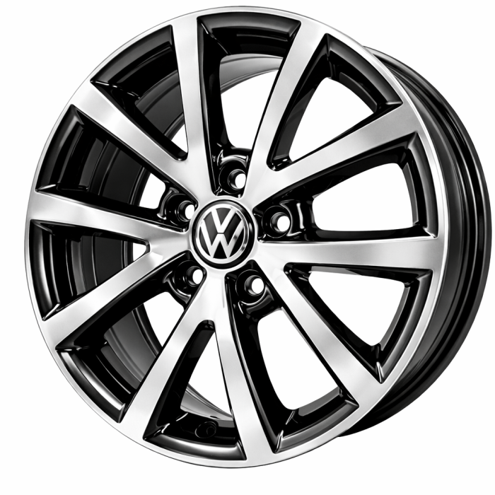Volkswagen Jetta Wheel Rim Machined Black 69897 Stock Factory OEM Replacement