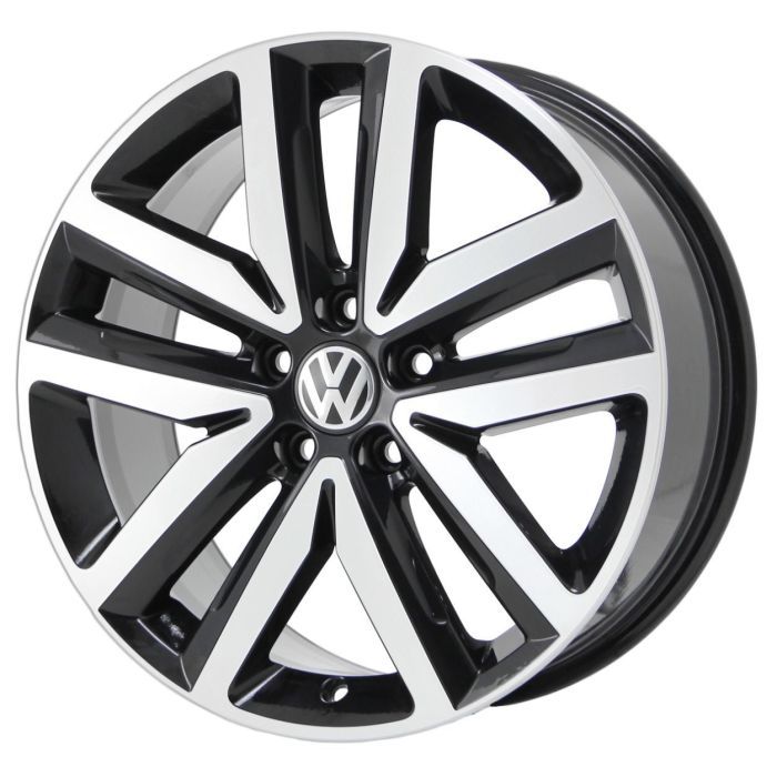 Volkswagen Jetta Wheel Rim Machined Black 69941 Stock Factory OEM Replacement
