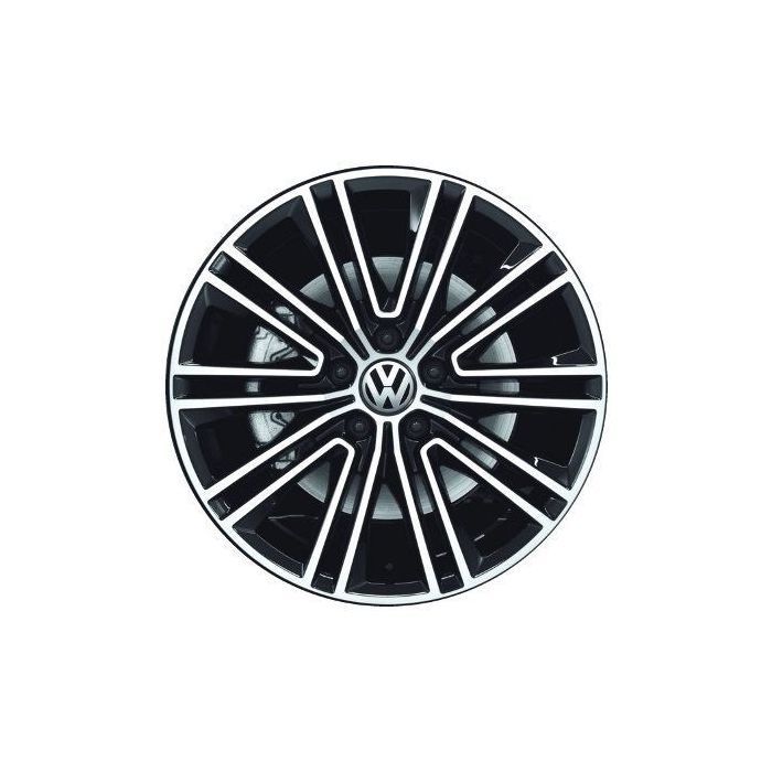 Volkswagen Eos Wheel Rim Machined Black 69974 Stock Factory OEM Replacement
