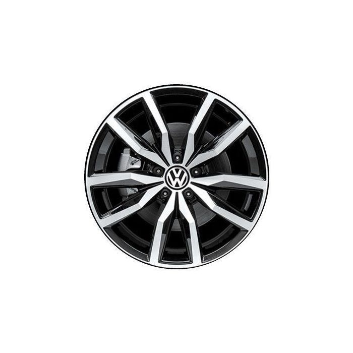 Volkswagen CC Wheel Rim Machined Black 69982 Stock Factory OEM Replacement