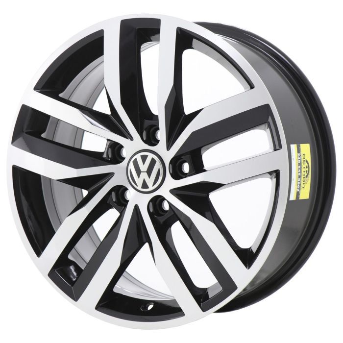 Volkswagen Golf Wheel Rim Machined Black 69991 Stock Factory OEM Replacement