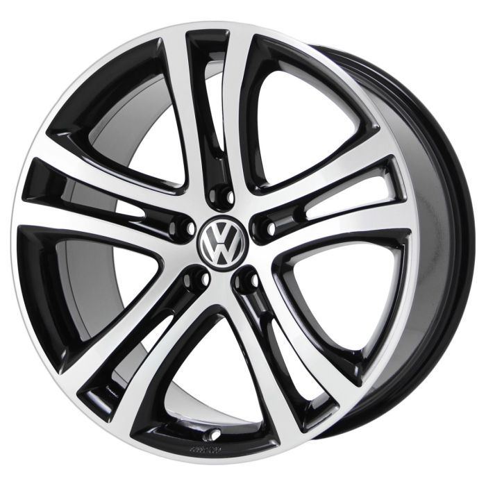 Volkswagen Tiguan Wheel Rim Machined Black 70011 Stock Factory OEM Replacement