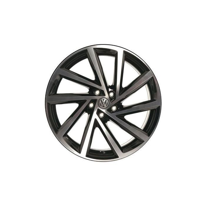 Volkswagen Golf Wheel Rim Machined Black 70053 Stock Factory OEM Replacement