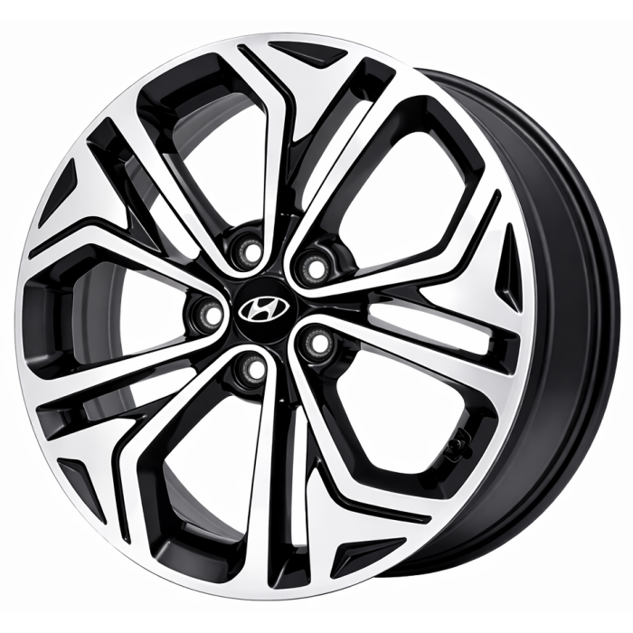 Hyundai Santa Fe Wheel Rim Machined Black 70948 Stock Factory OEM Replacement