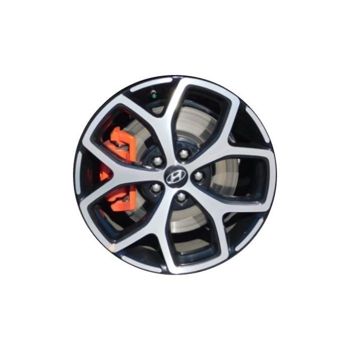 Hyundai Veloster Wheel Rim Machined Black 70956 Stock Factory OEM Replacement