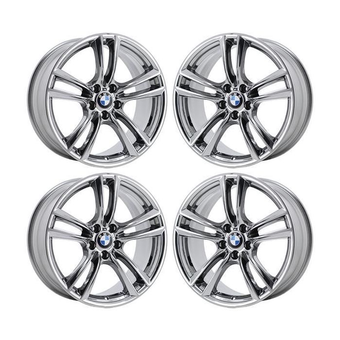 BMW 535i Wheel Rim PVD Bright Chrome 71379 (F) Stock Factory OEM Replacement