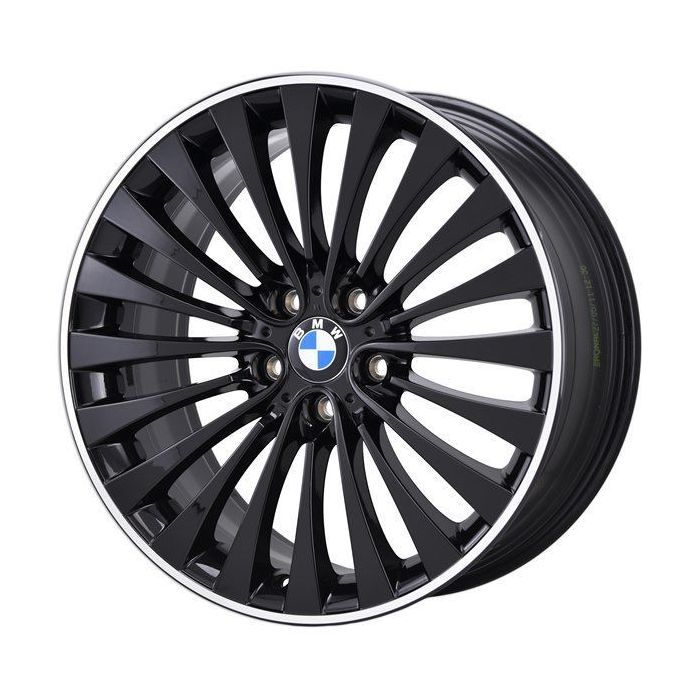 BMW 528i Wheel Rim Machined Lip Black 71529 (R) Stock Factory OEM Replacement