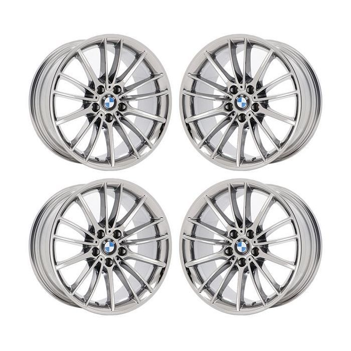 BMW 535i Wheel Rim PVD Bright Chrome 71587 (F) Stock Factory OEM Replacement