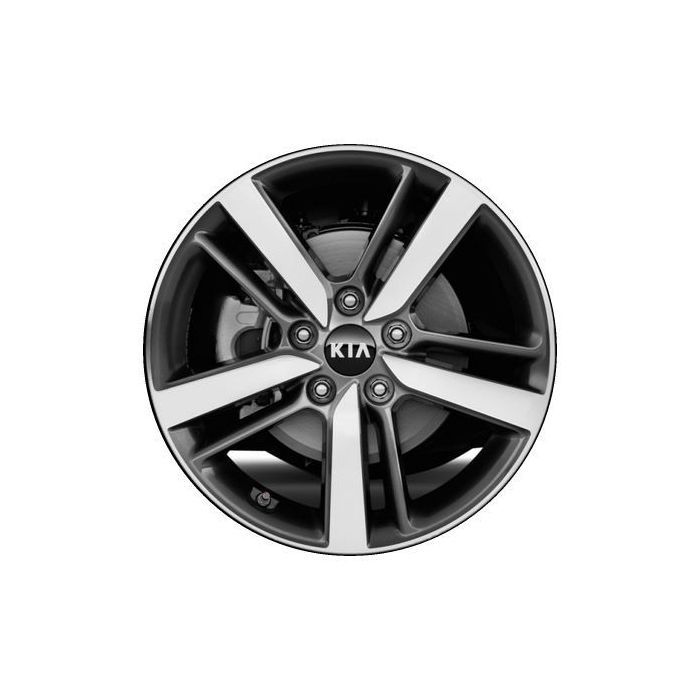 Kia Forte Wheel Rim Machined Grey 74744 Stock Factory OEM Replacement