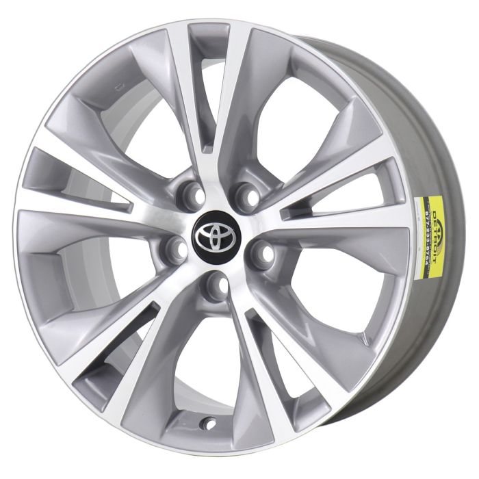 Toyota Highlander Wheel Rim Machined Silver 75162 Stock Factory OEM Replacement