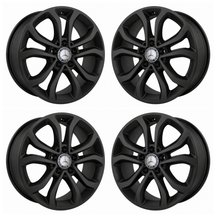 Mercedes-Benz C300 Exchange Wheels Set of 4-Exchange Rims Set of 4 Satin Black 85367
